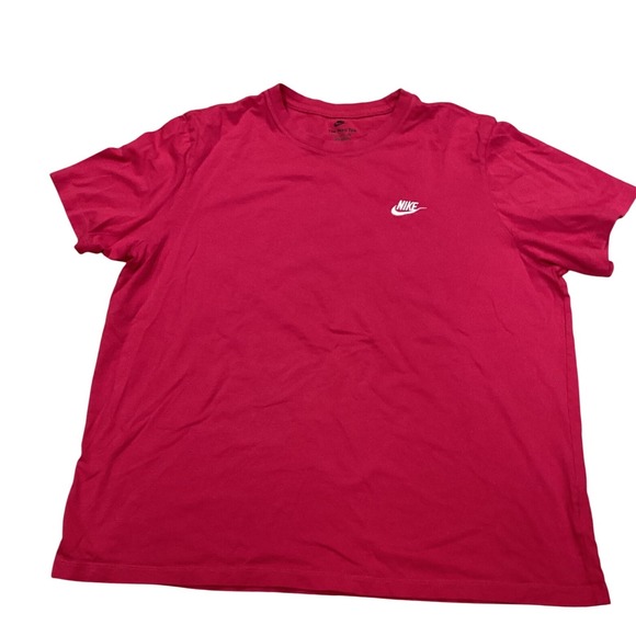 Nike Other - Nike Mens Futura Logo Embroidered Cotton Short Sleeve T-Shirt Pink XXL‎